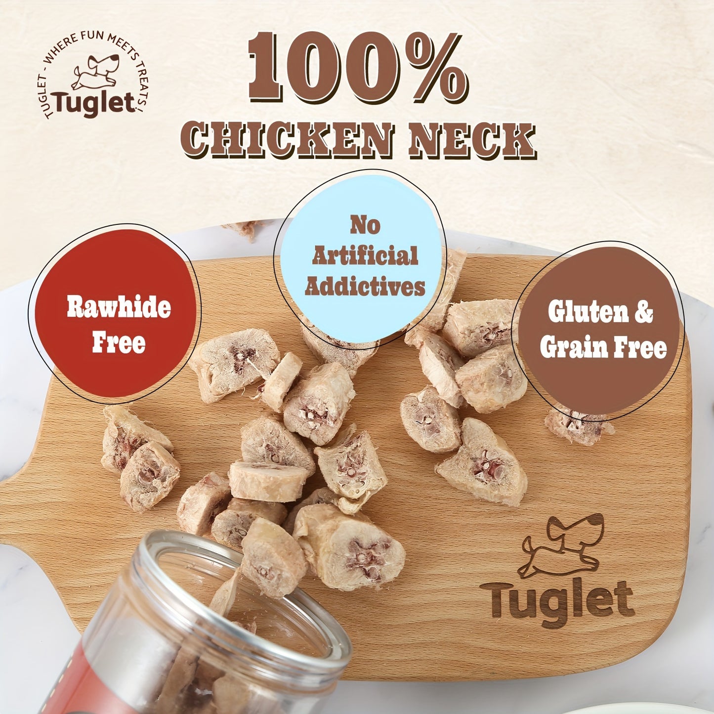 Freeze Dried Pet Food Chicken Neck