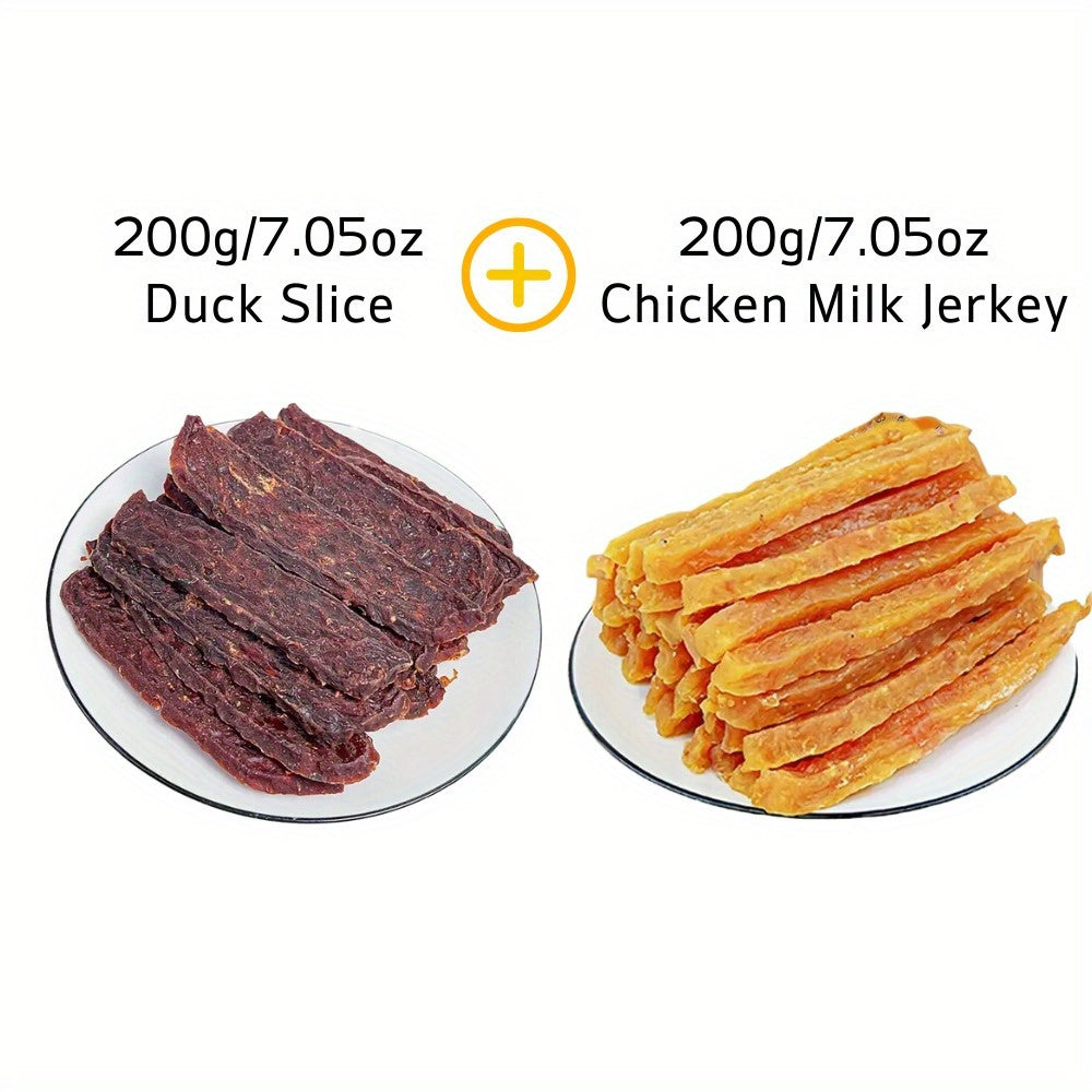 Mixed Flavor Series: Duck Slice, Chicken Milk Stick, Duck Milk Stick, Chicken Jerky, Dog Chews