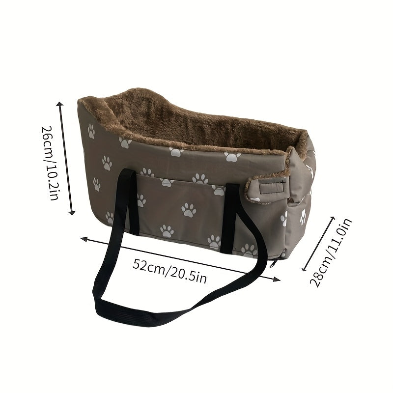 Black Fabric Dog Booster Car Seat