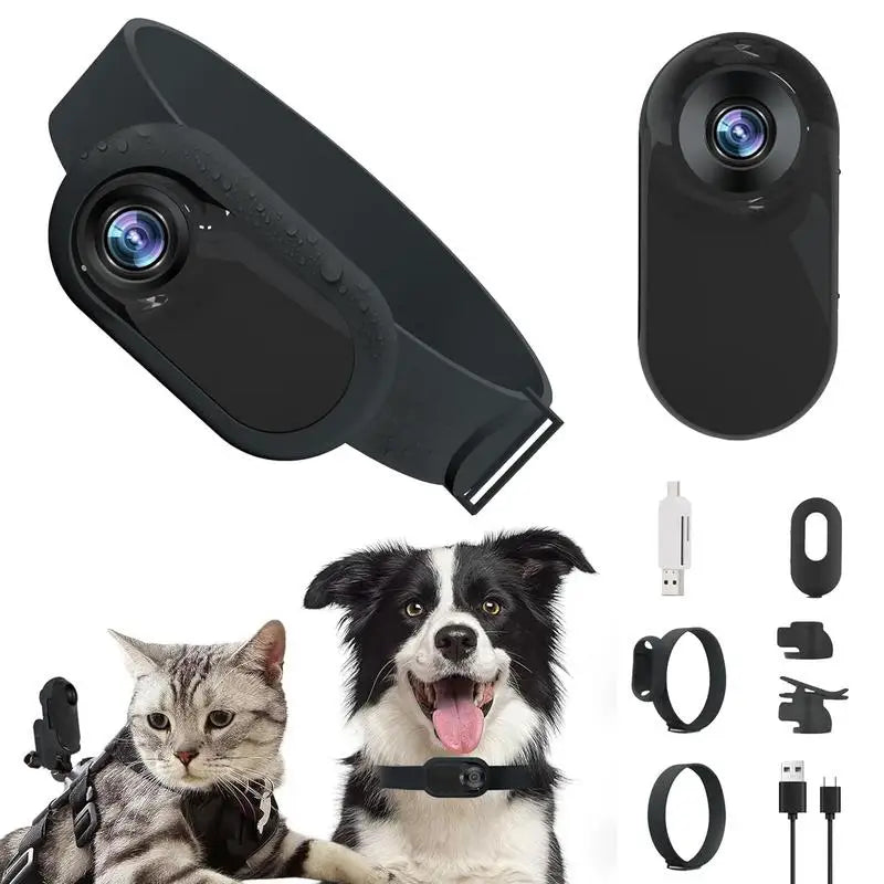 Video Recording Pet Collar HD 1080p Camera/Screen