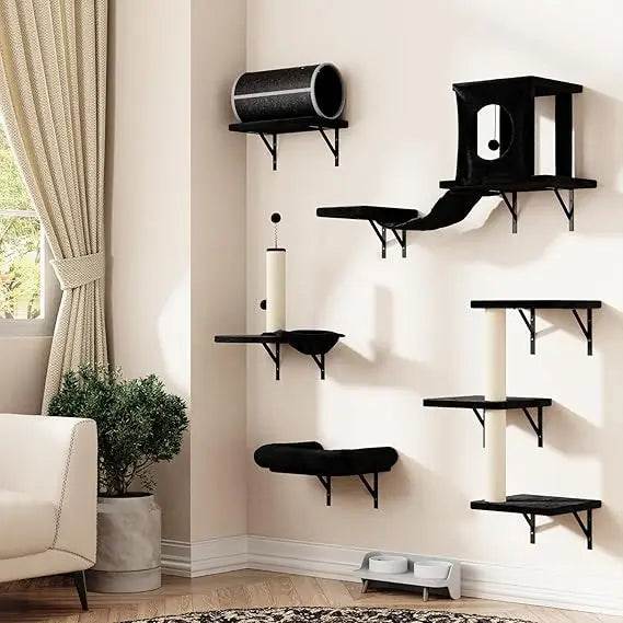 7-in-1 Wall Mounted Cat Climber Set