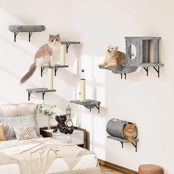 7-in-1 Wall Mounted Cat Climber Set