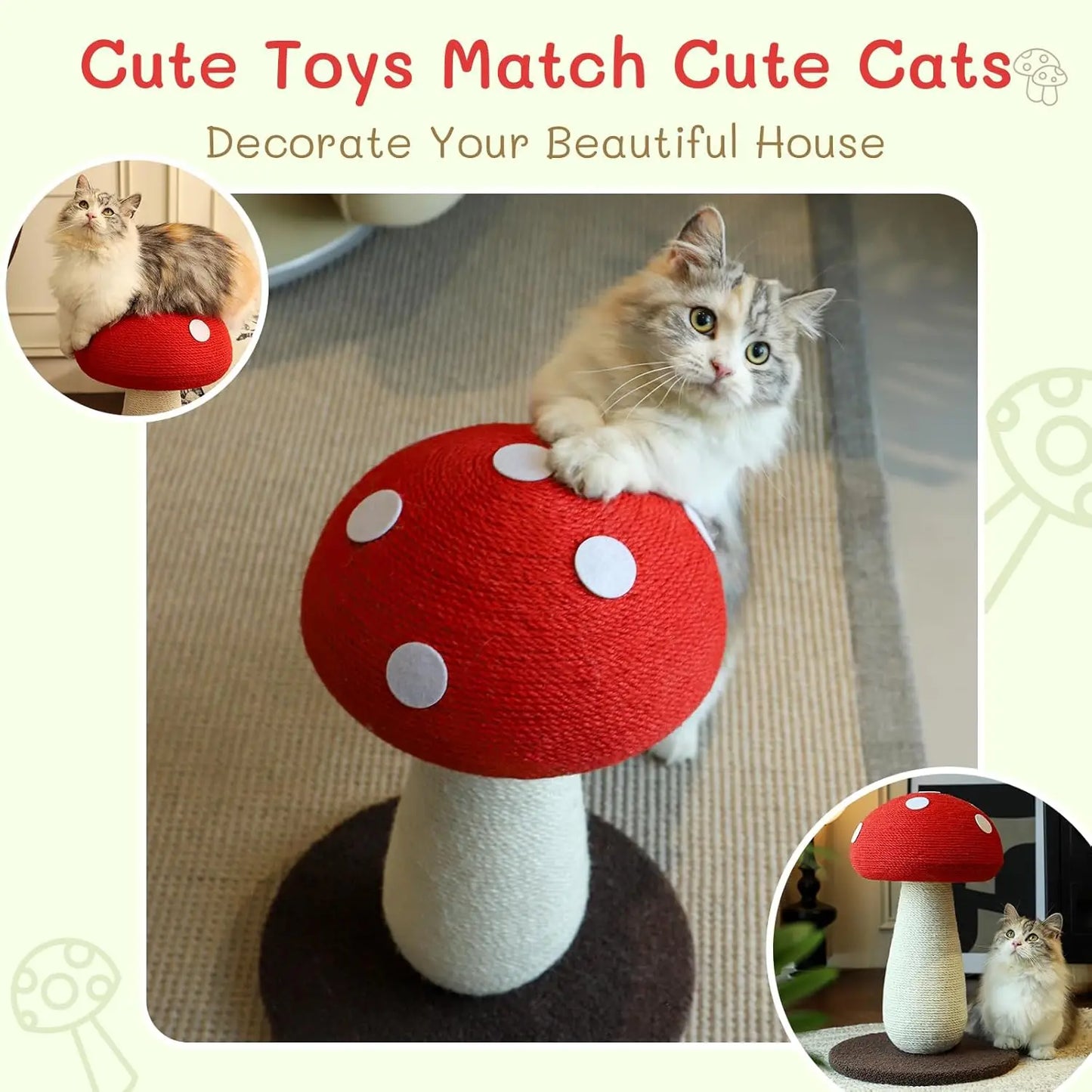 Mushroom Scratching Post