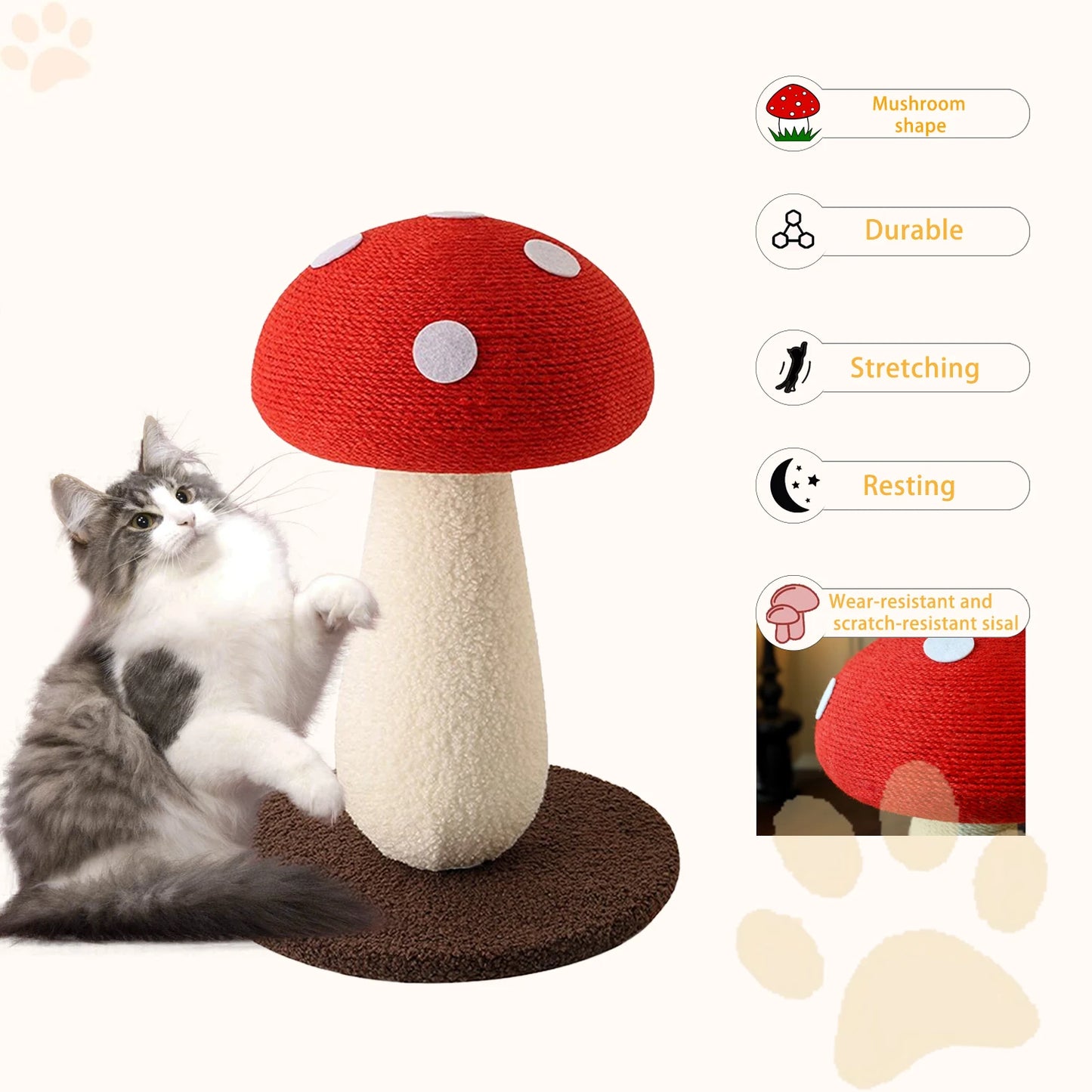 Mushroom Scratching Post