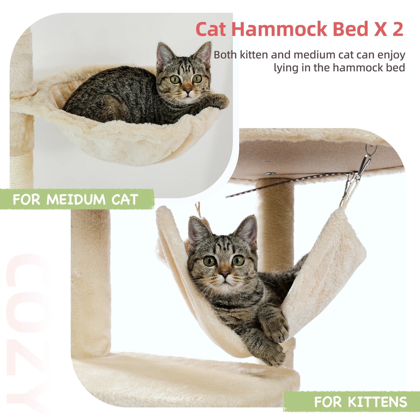 Floor to Ceiling Cat Tree Adjustable
