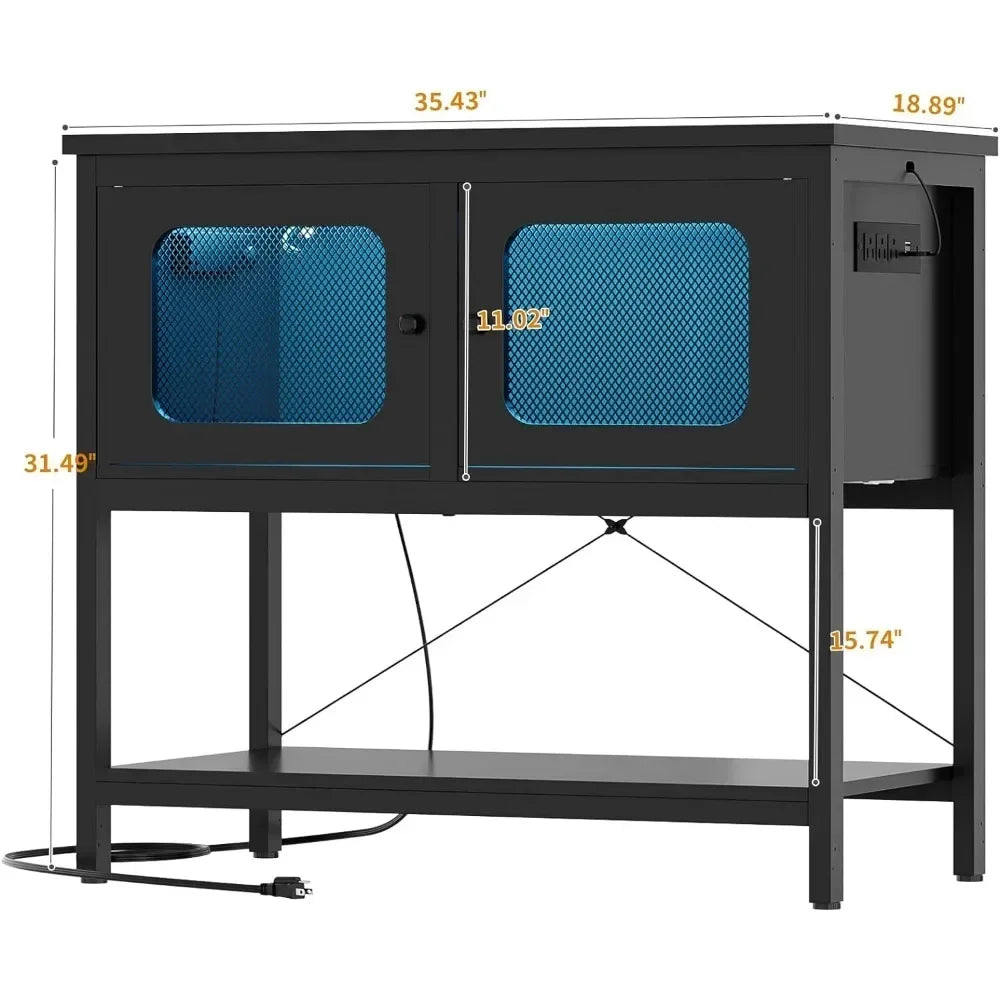 40 Gallon Aquarium Stand with Storage Cabinet, Reptile