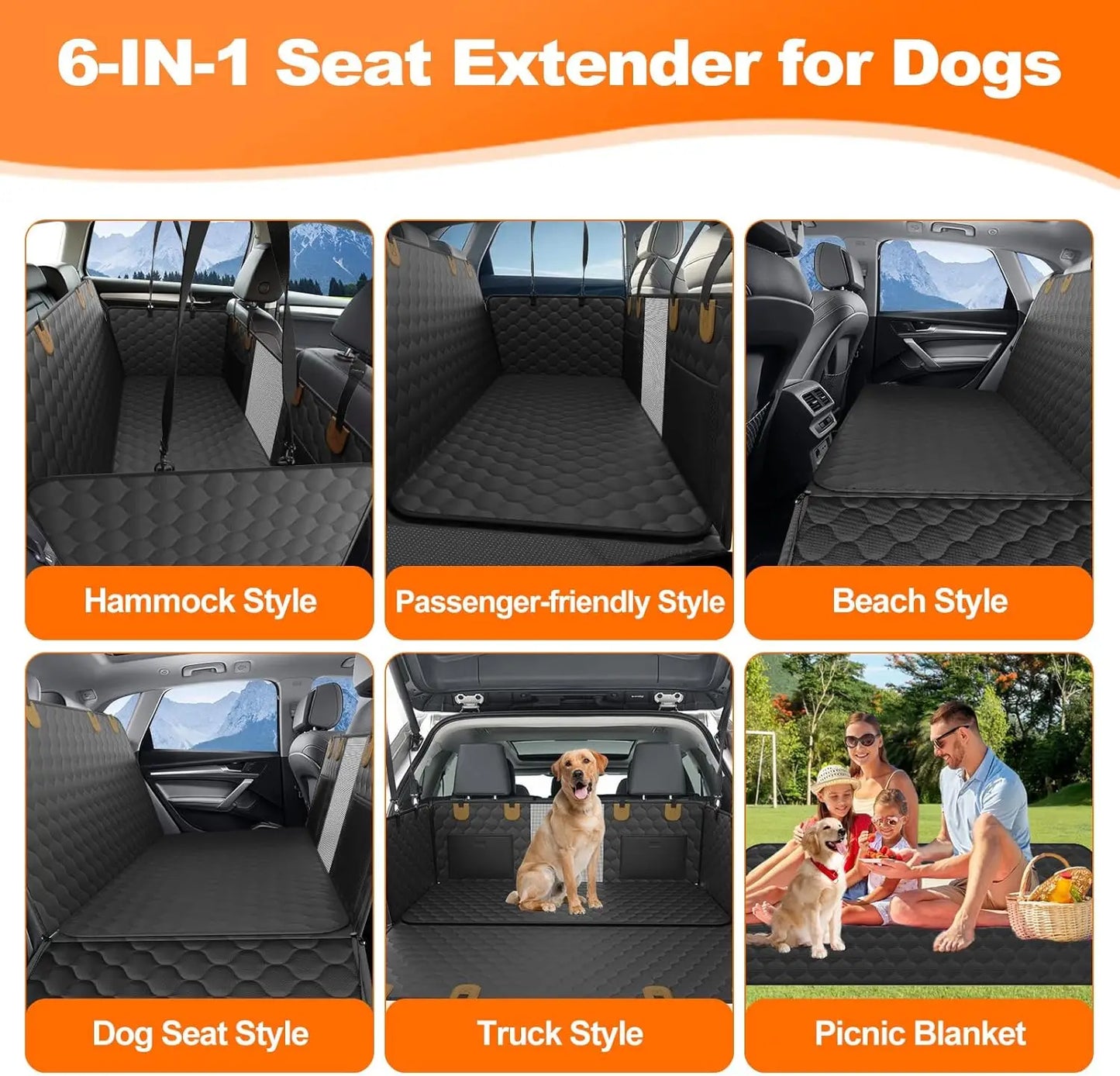 Waterproof Foldable Dog Car Seat