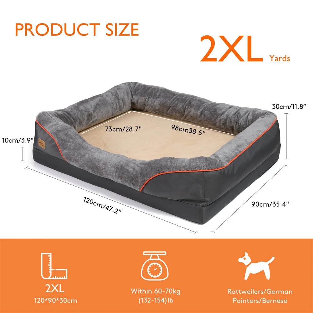 Orthopedic Dog Bed Memory Foam Pet Sofa Couch