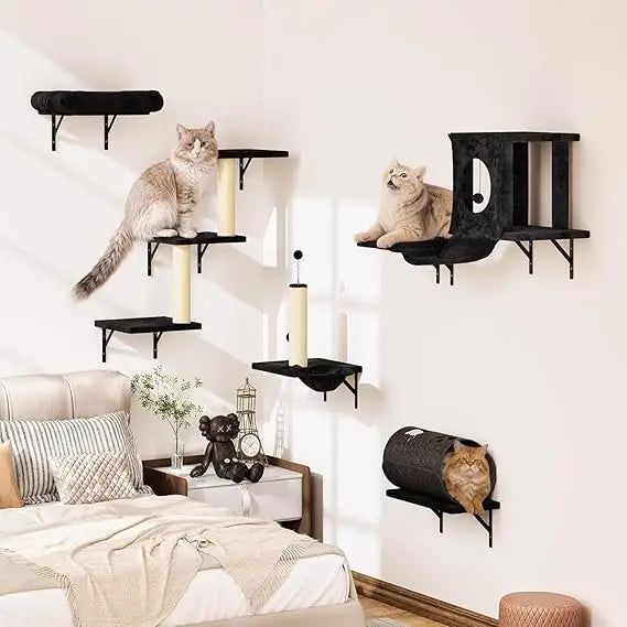 7-in-1 Wall Mounted Cat Climber Set