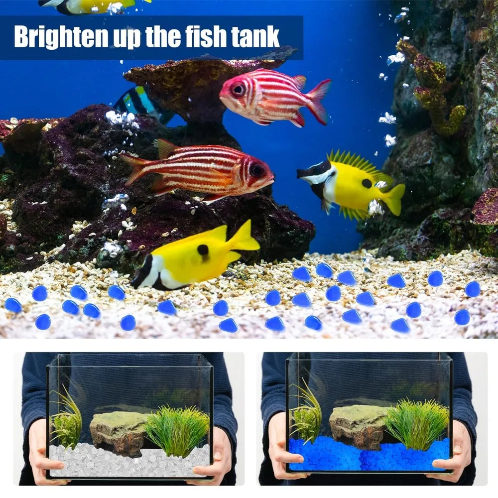 12000 Pcs Decorative Glow Pebbles for Aquariums