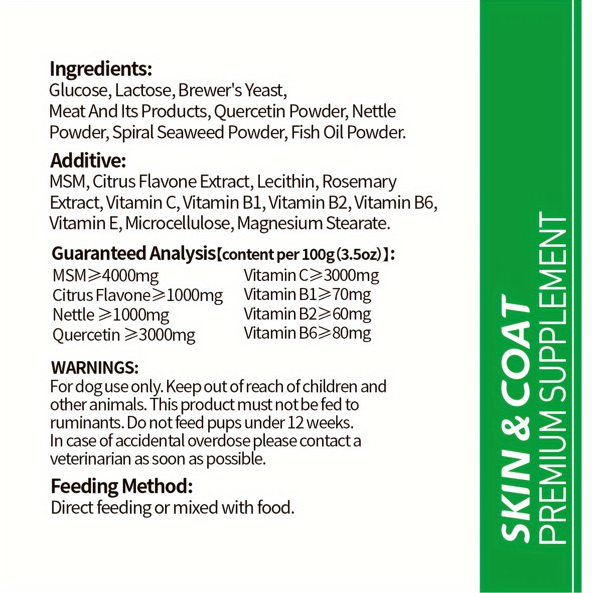 Itching Skin For Dogs, Hot Spot For Dogs, 200 Tablets