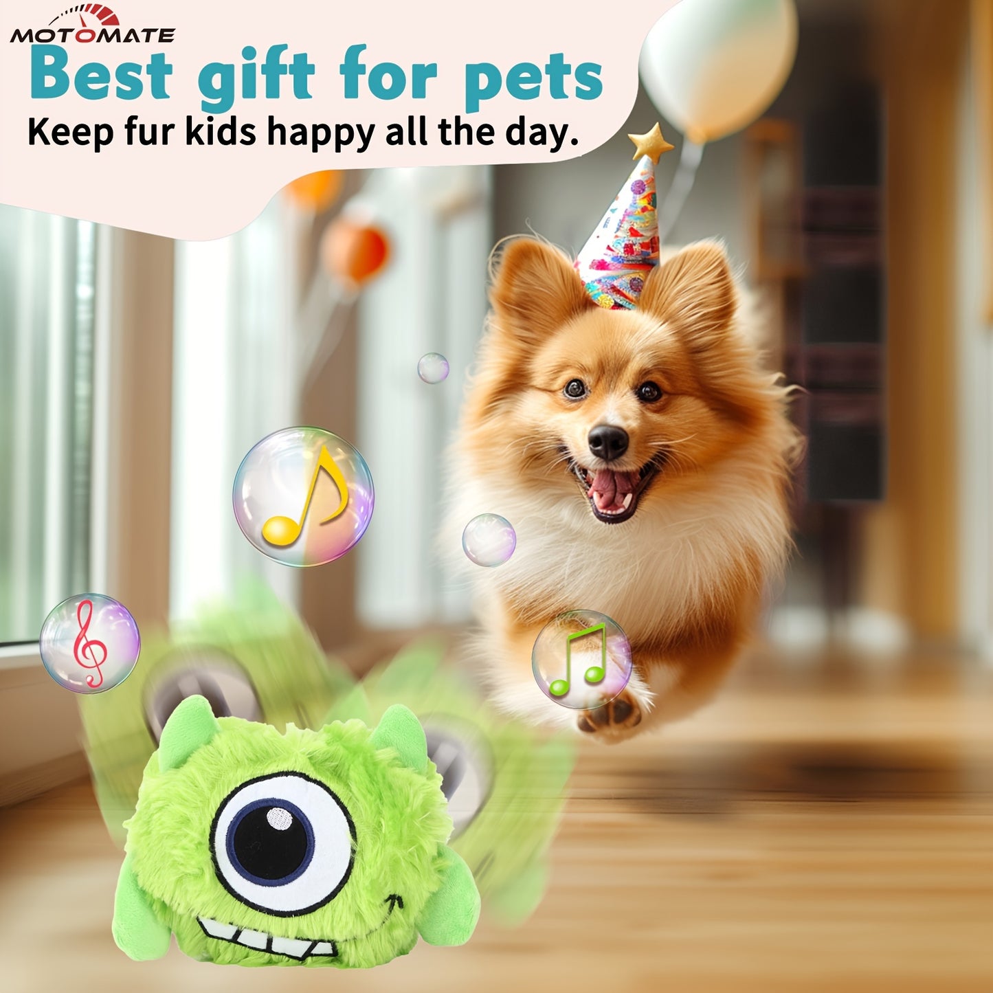 Rechargeable Self Moving Balls Dog Toy