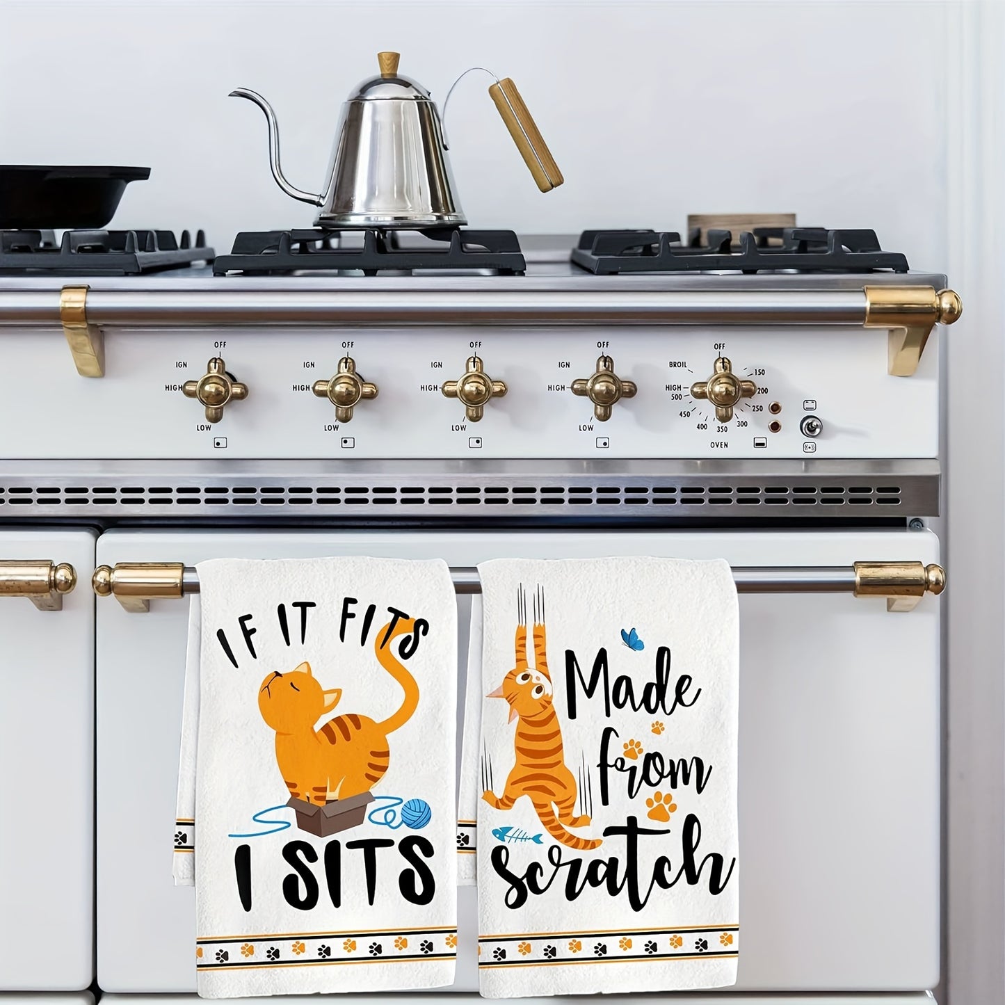 Funny Cat Dish Towels