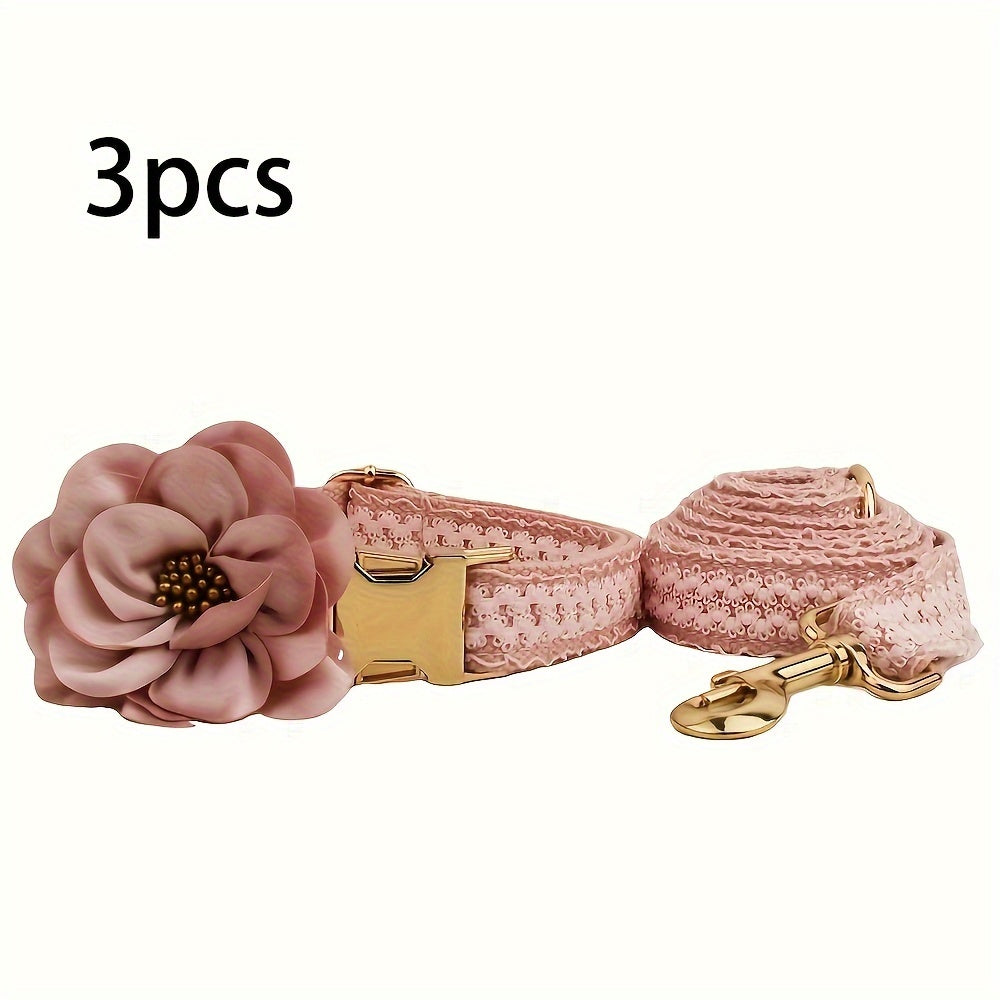 3pcs Customizable Pet Dog Wedding Necklace Set