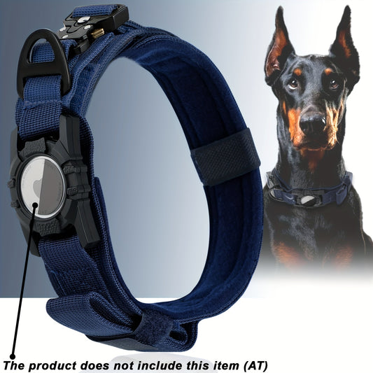 Tactical Nylon Dog Collar with GPS Holde