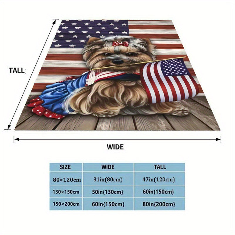 Soft & Cozy American Flag Dog Blanket