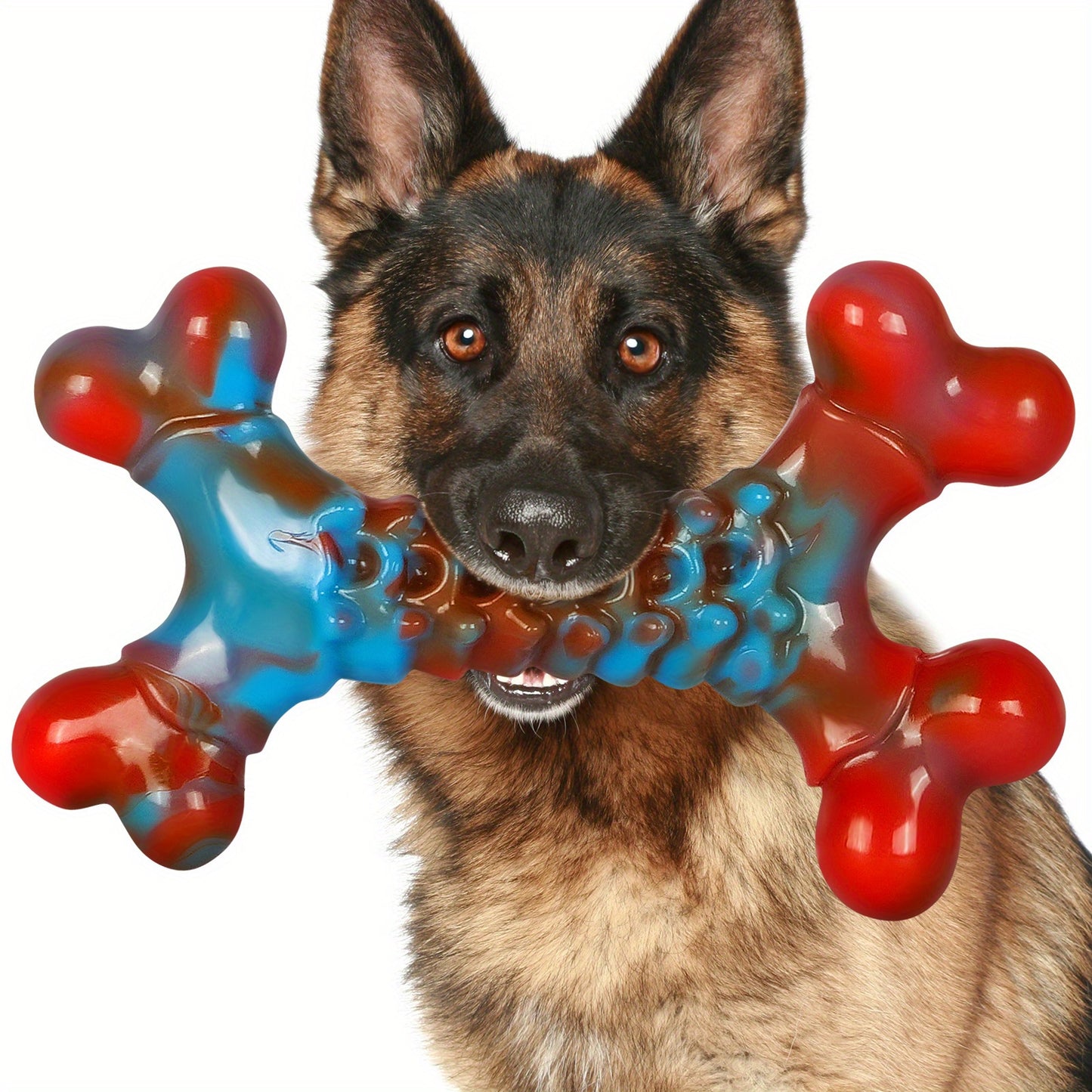 Red Blue Mixed Color Dog Chew Toys, Tough For Super Chewer