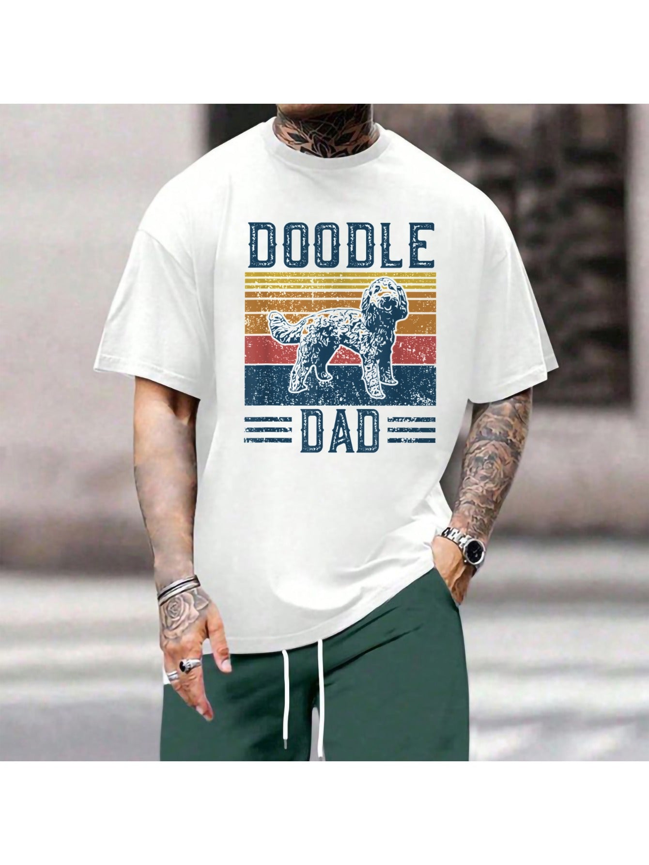 DOODLE DAD Printed Men's T-shirt