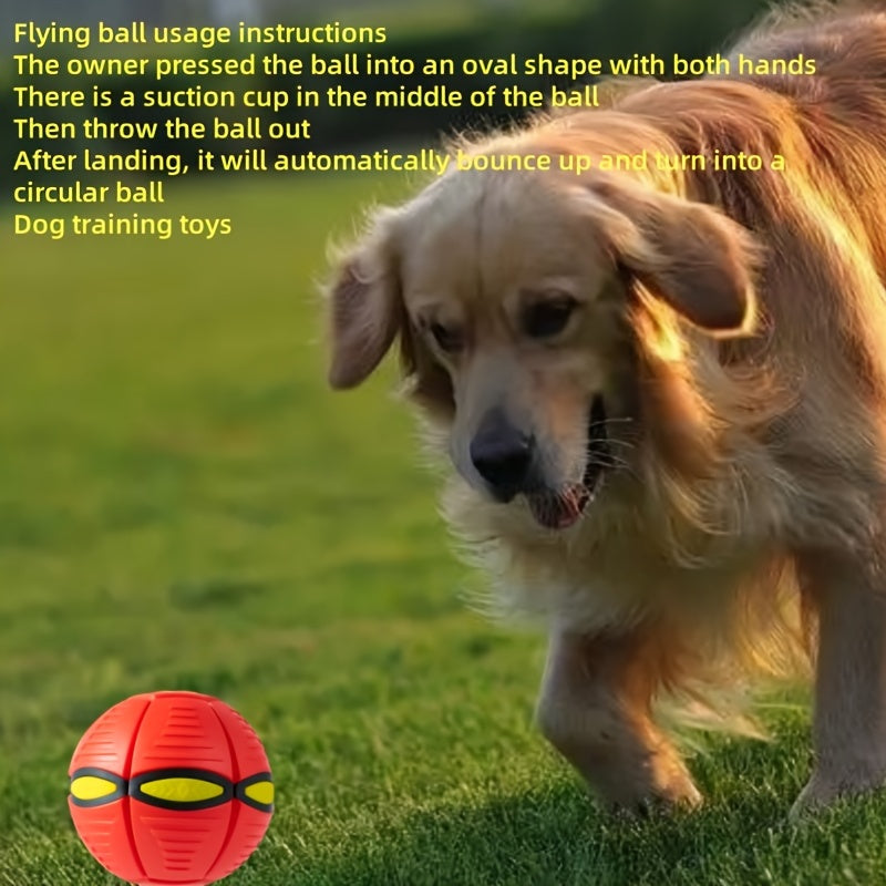 Interactive Dog Flying Disc Ball - Magic Transforming Pet Toy