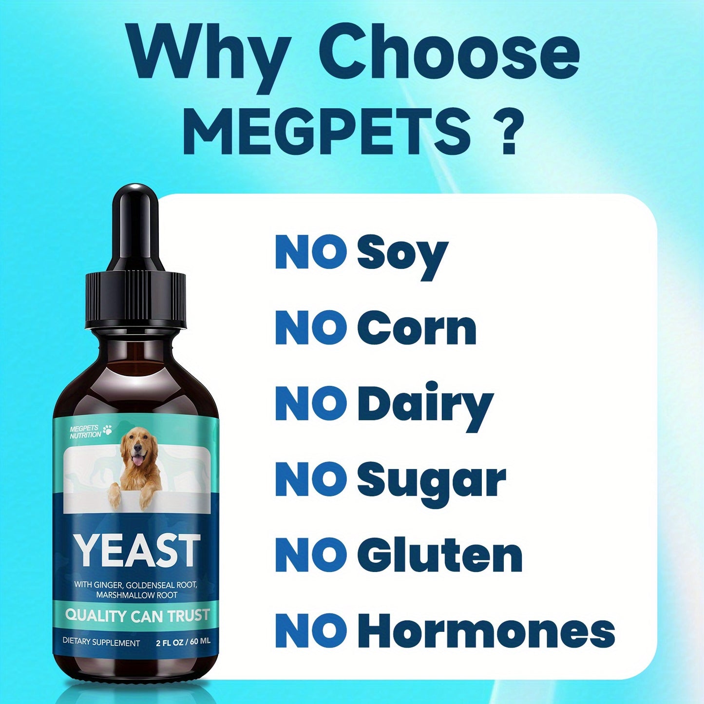 Natural Yeast Health Drops for All Dogs & Cat