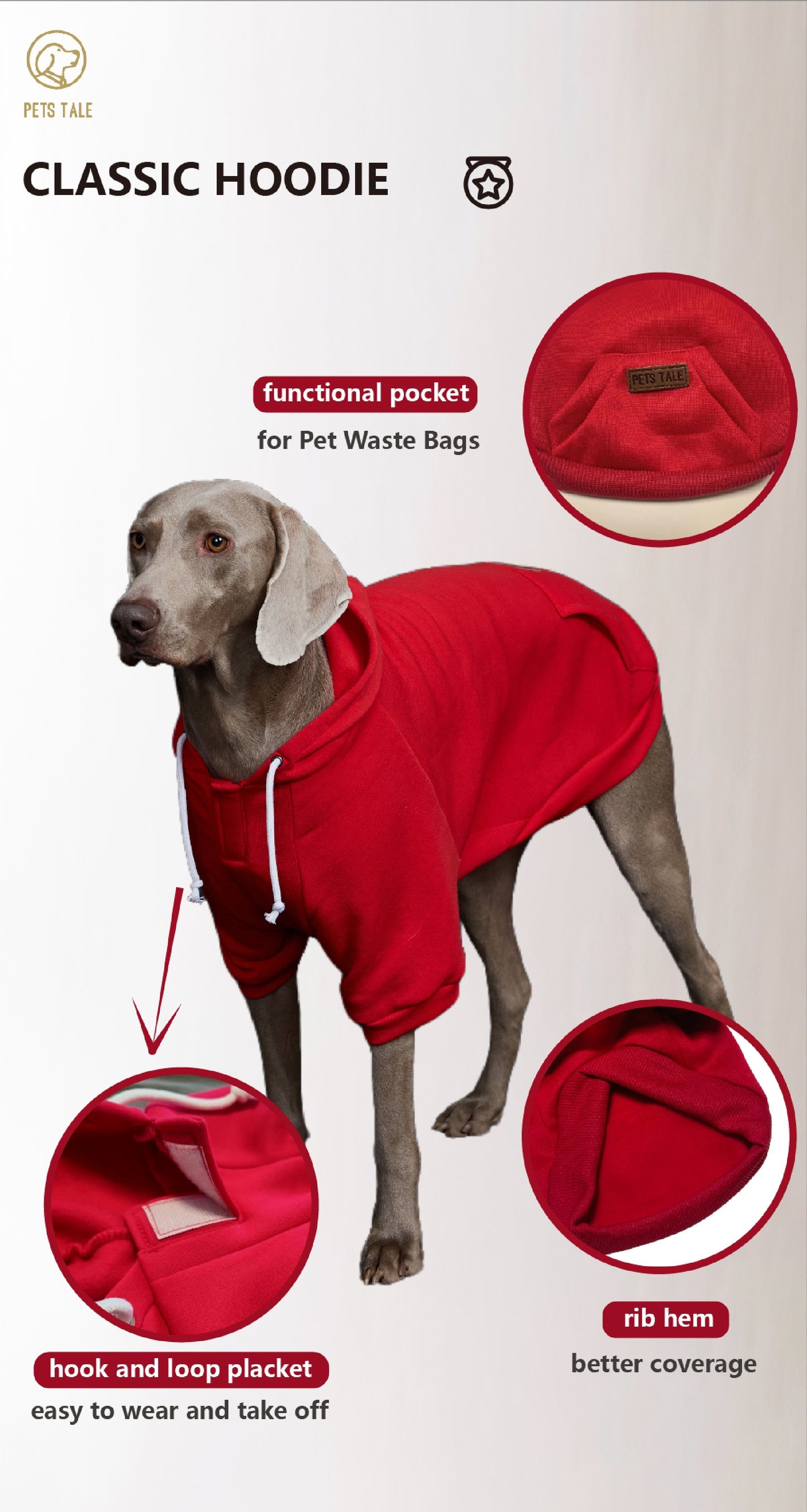 Cozy Fleece Dog Hoodie for All Breeds, Machine Washable, Multiple Colors