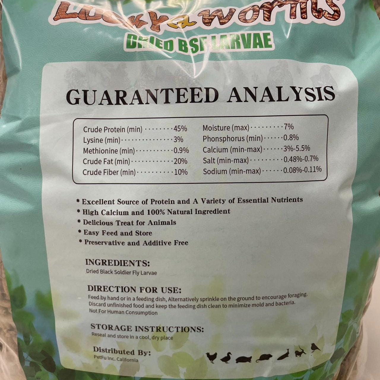LuckyQworms 10LB Dried Black Soldier Fly Larvae