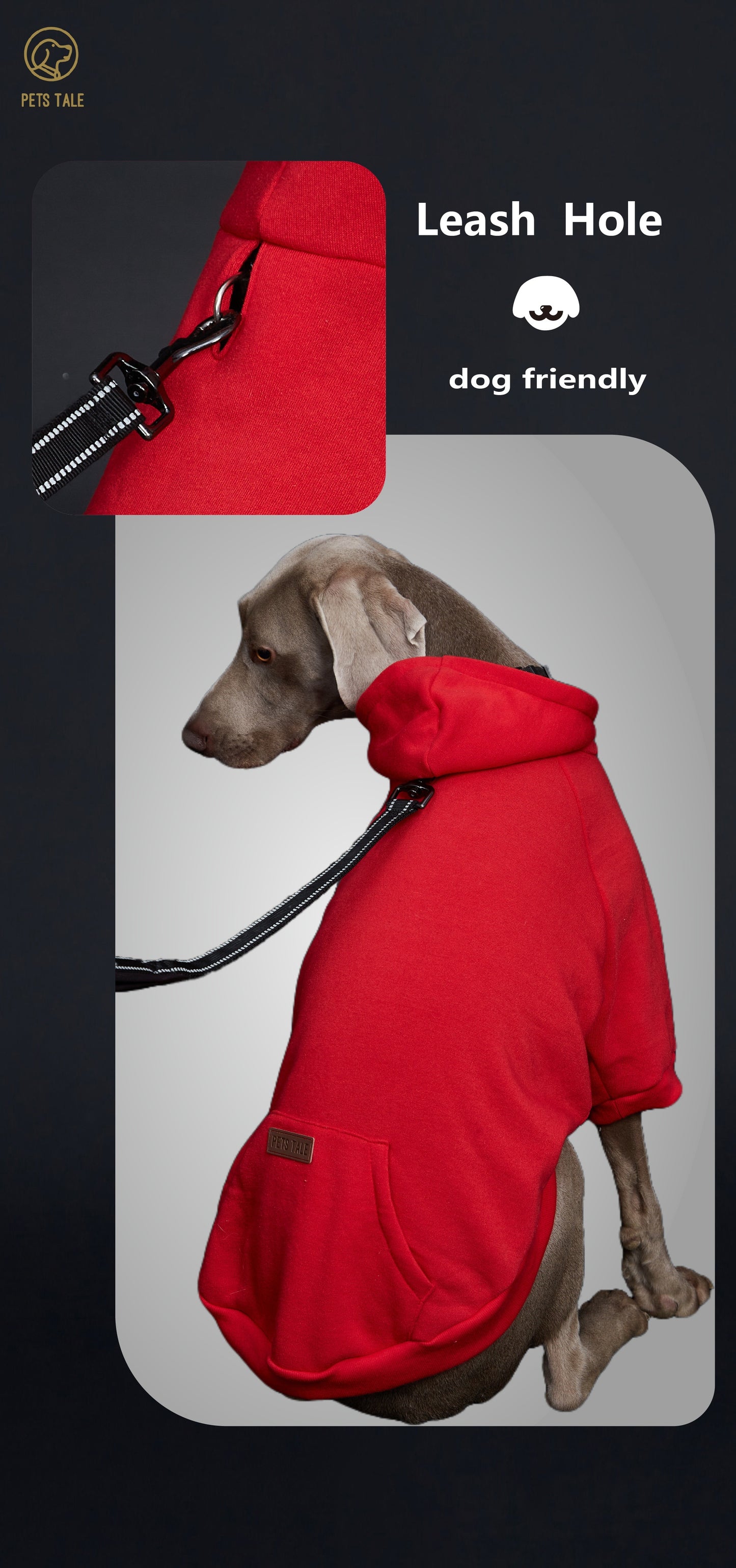 Cozy Fleece Dog Hoodie for All Breeds, Machine Washable, Multiple Colors