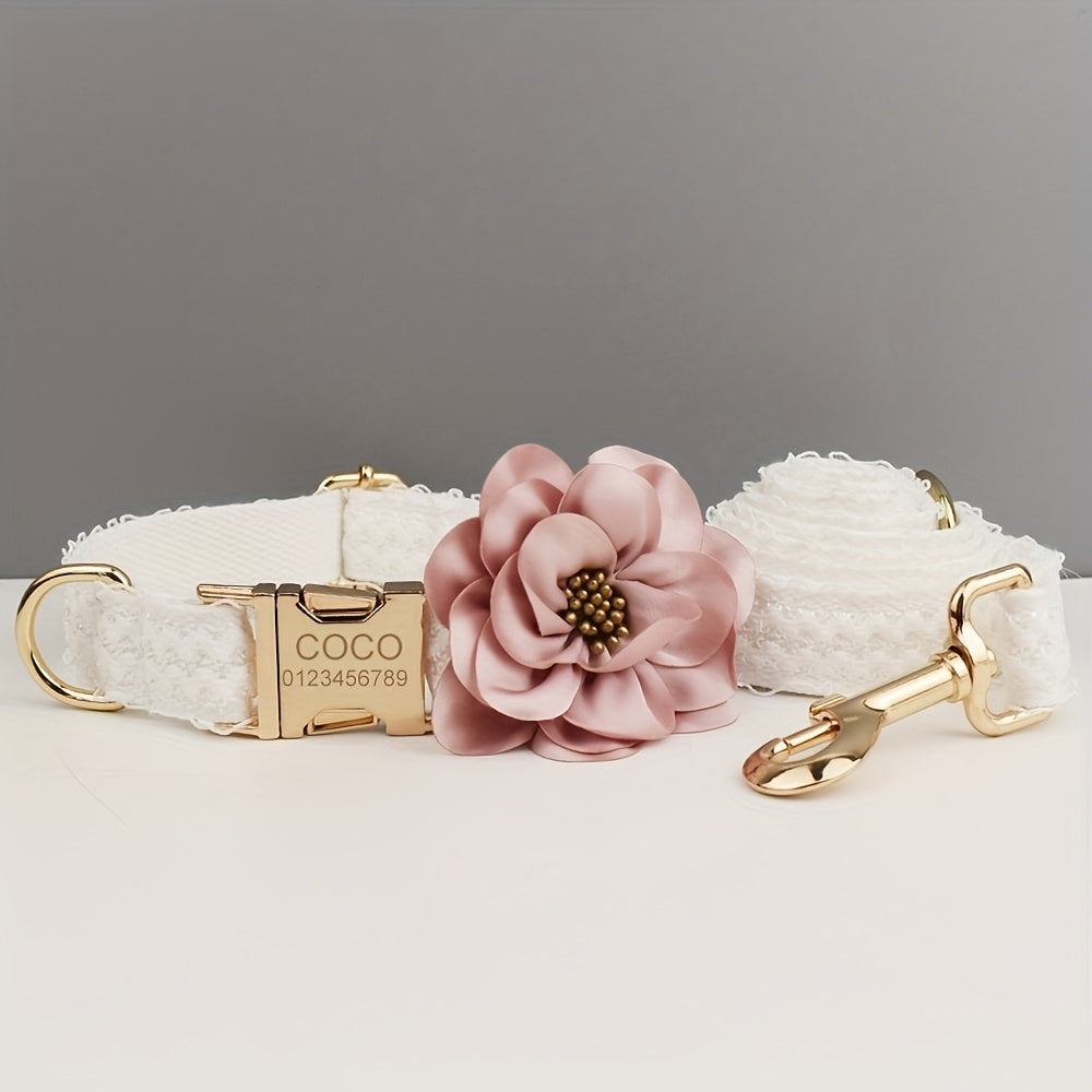 3pcs Customizable Pet Dog Wedding Necklace Set