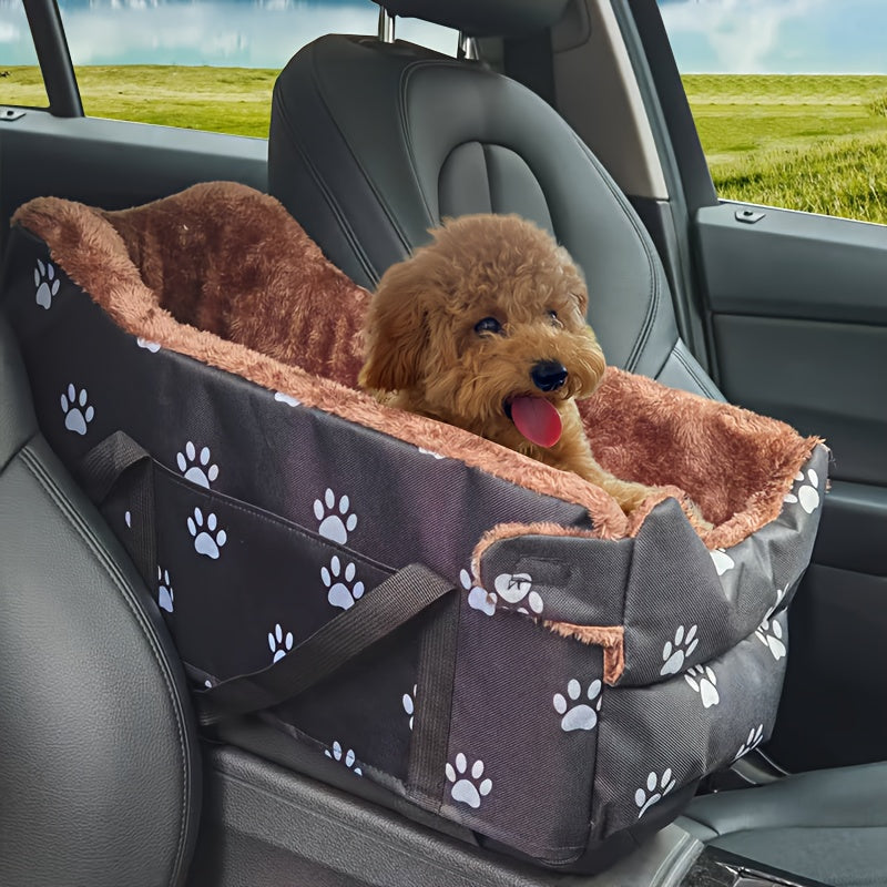 Black Fabric Dog Booster Car Seat