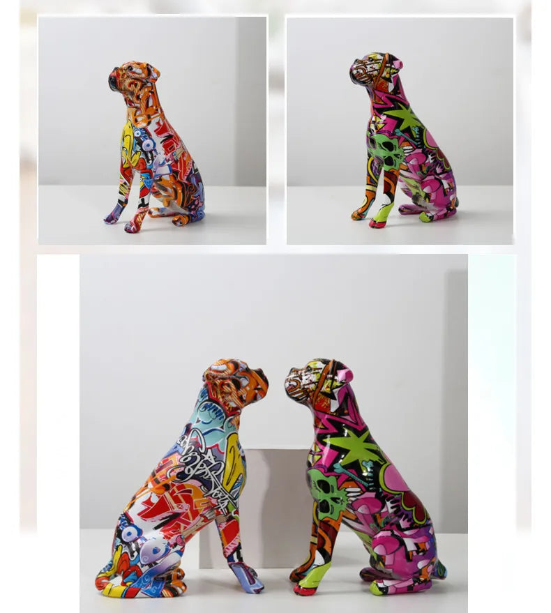 Creative Painted Art Dog Decor