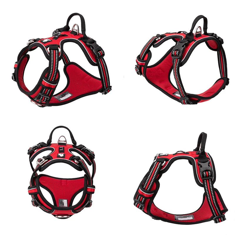 Pet Reflective Nylon Dog Harness No Pull Adjustable Medium/Large