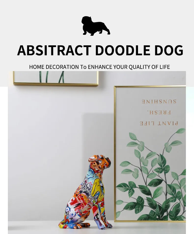Creative Painted Art Dog Decor