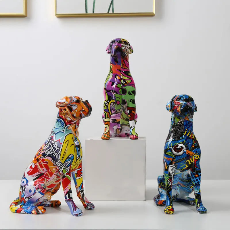 Creative Painted Art Dog Decor