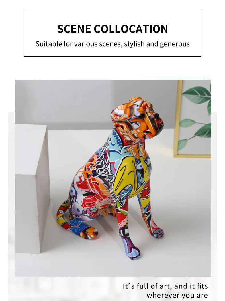 Creative Painted Art Dog Decor