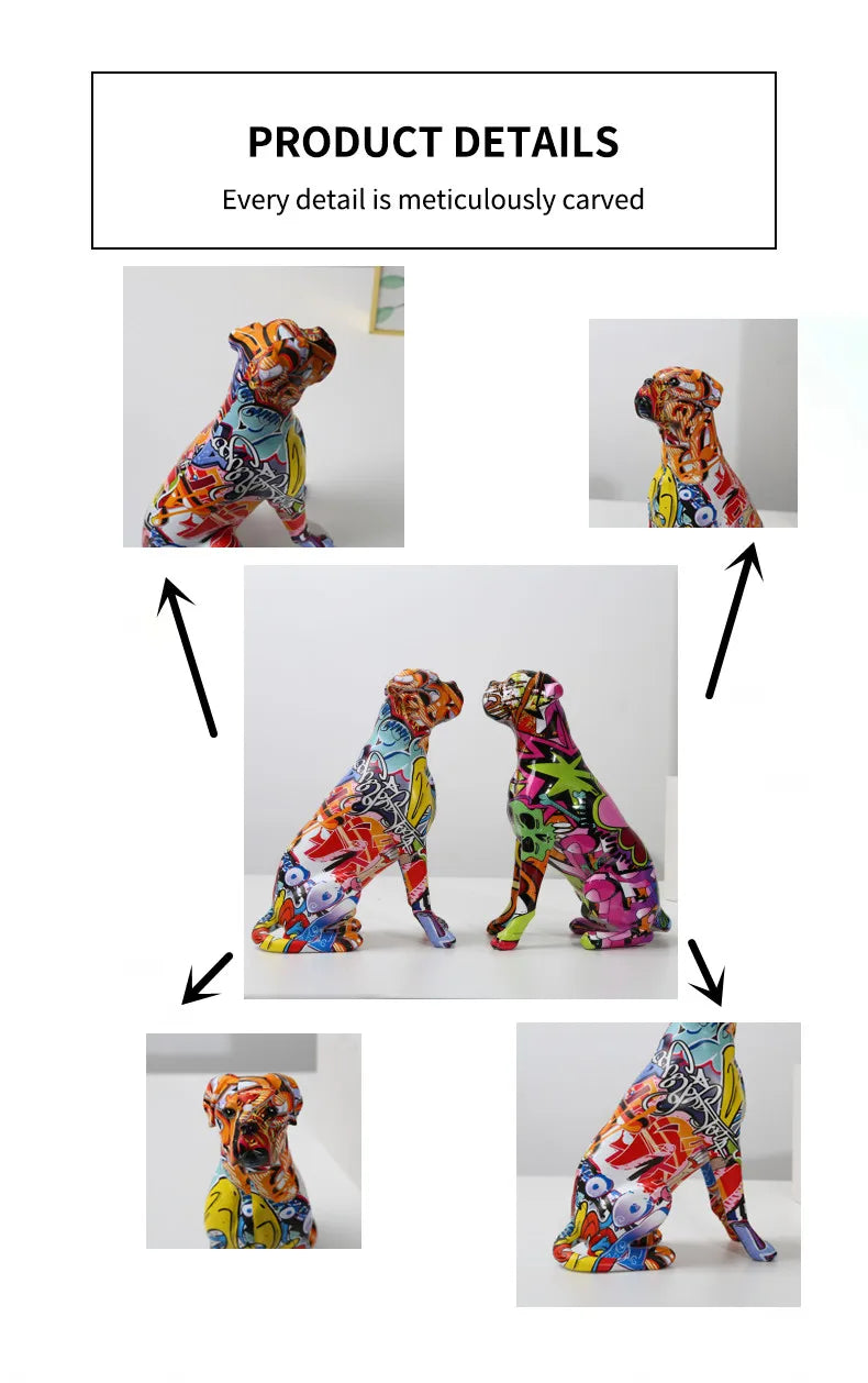 Creative Painted Art Dog Decor