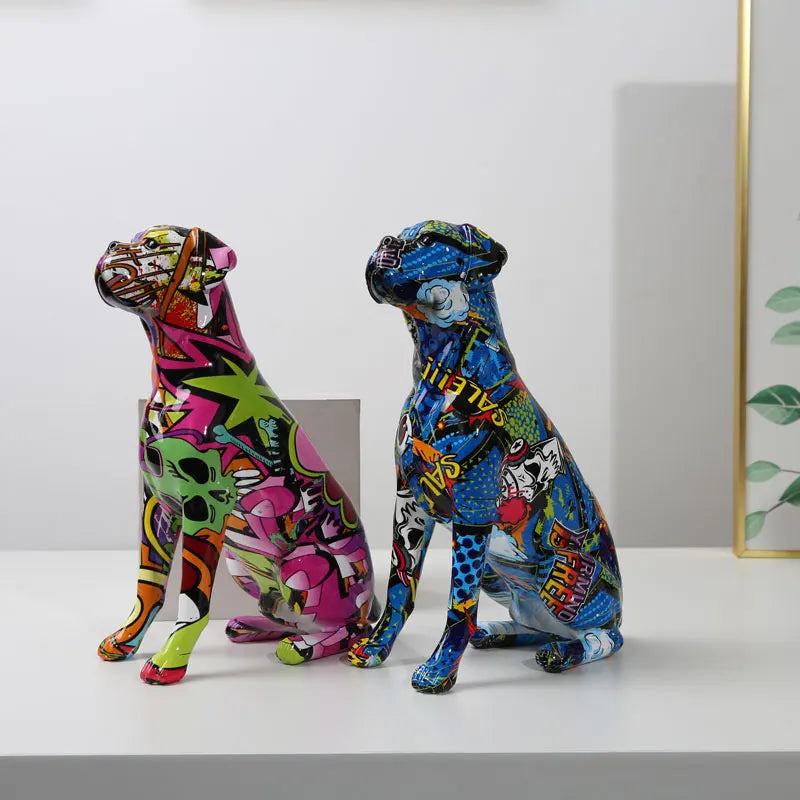 Creative Painted Art Dog Decor