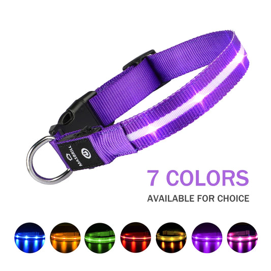 LED Dog/Cat Collar Luminous Safety Glow Necklace