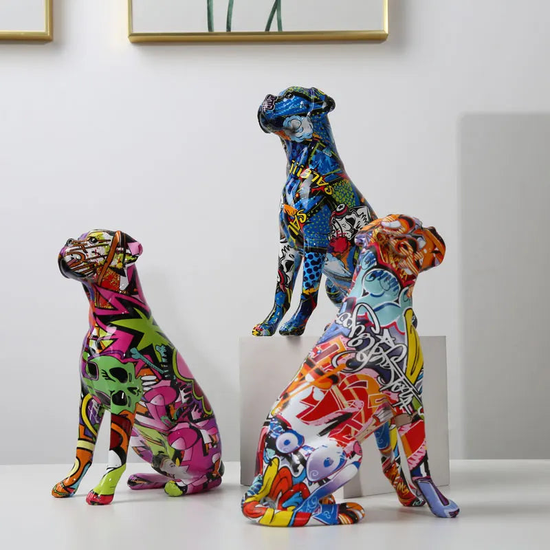 Creative Painted Art Dog Decor