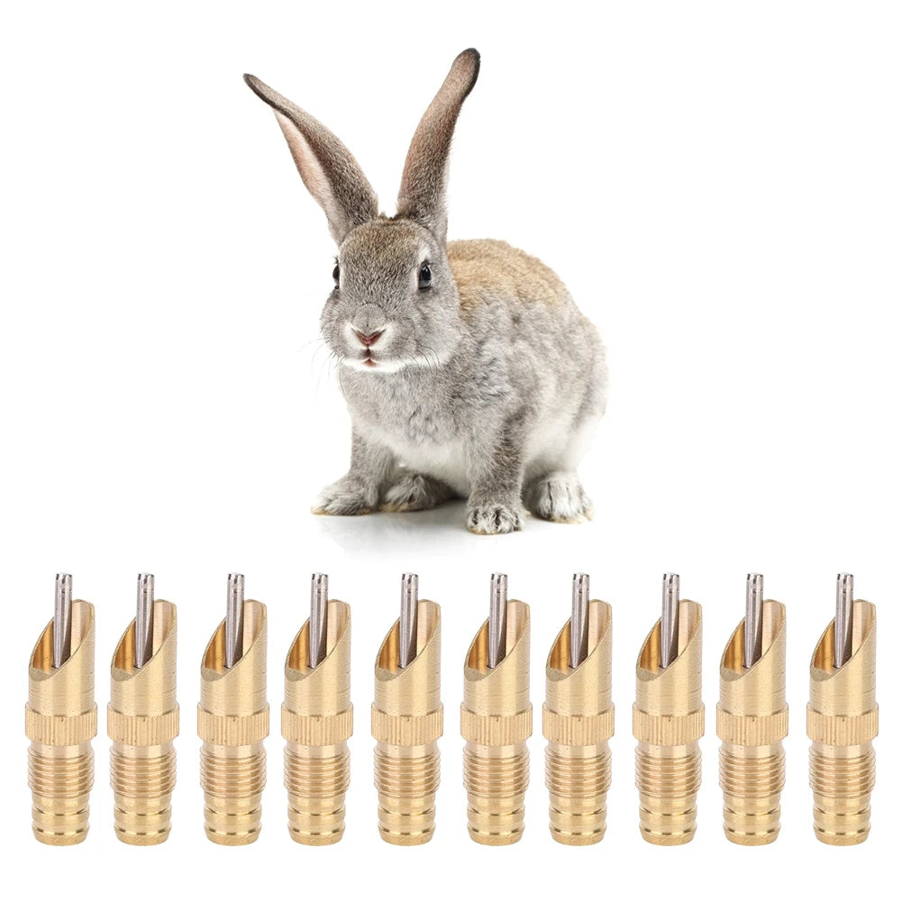 10Pcs Automatic Nipple Waterer Drinking Water, Rabbit