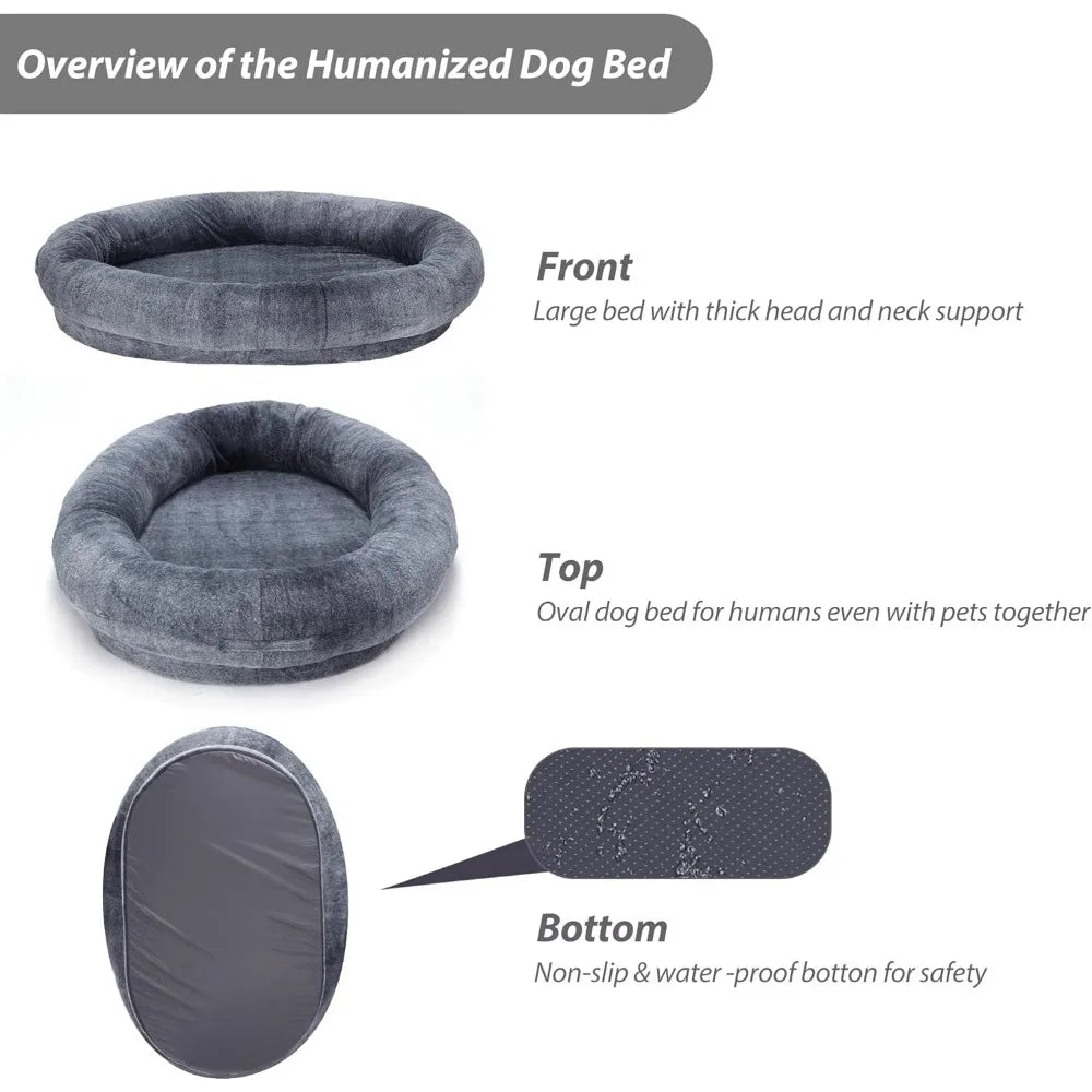 Dog Bed with Blanket for People and Pets