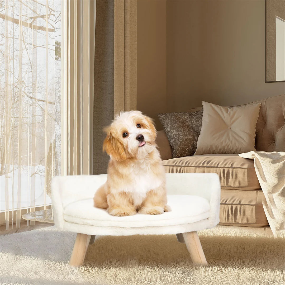 Luxury Cat/Dog Chair Bed Stool Wood Legs