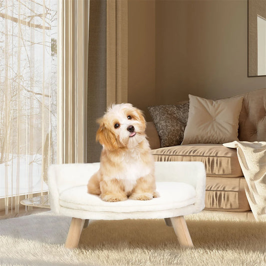 Luxury Cat/Dog Chair Bed Stool Wood Legs
