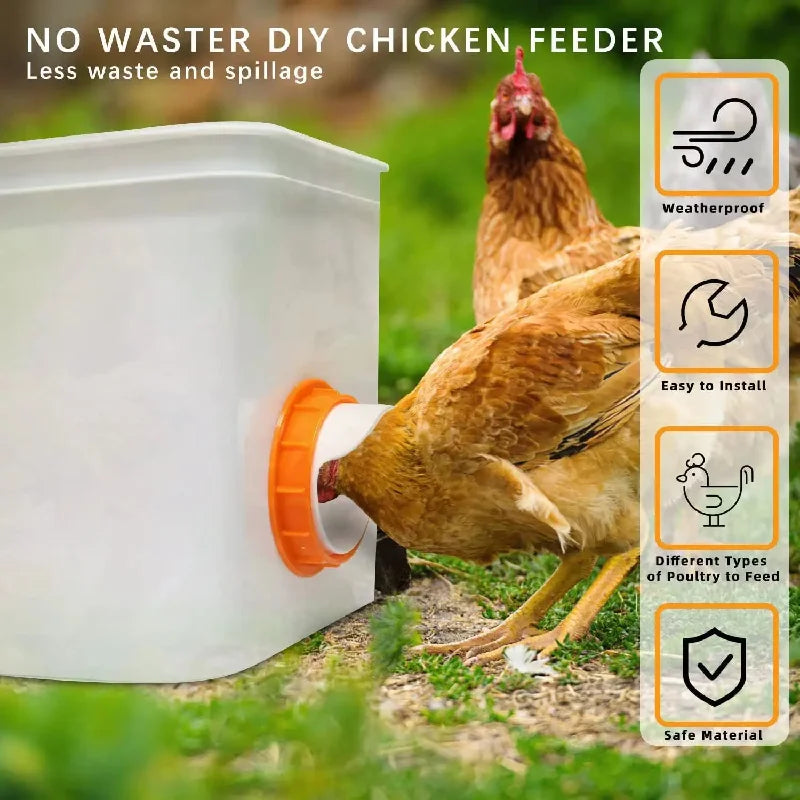 Automatic Poultry Feed Bucket Self-Gravity Feeding Of Chicken And Duck