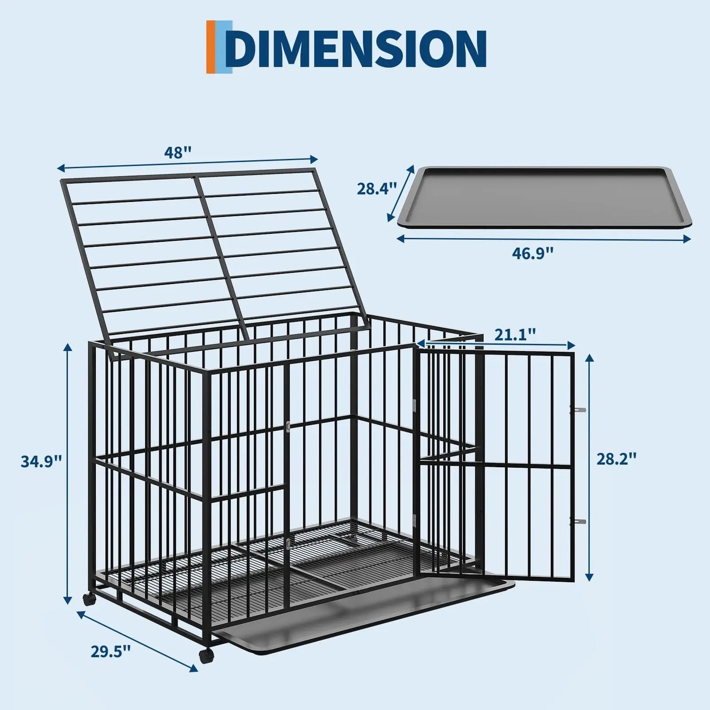 Heavy Duty Stainless Steel Dog Crate