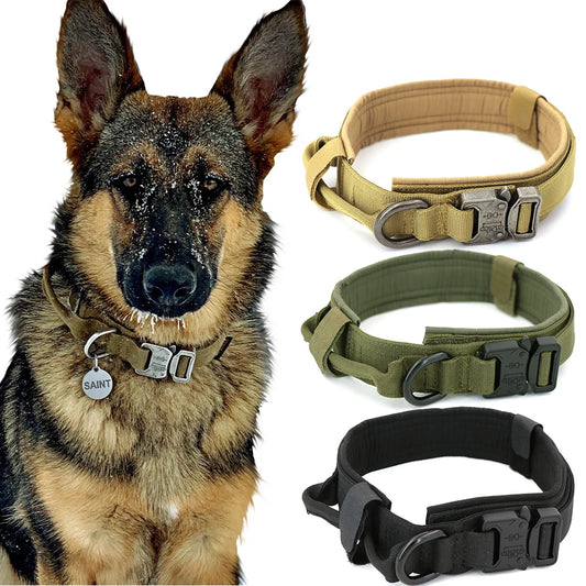 Dog Training Collar Adjustable Tactical Dog Collar And Leash Set