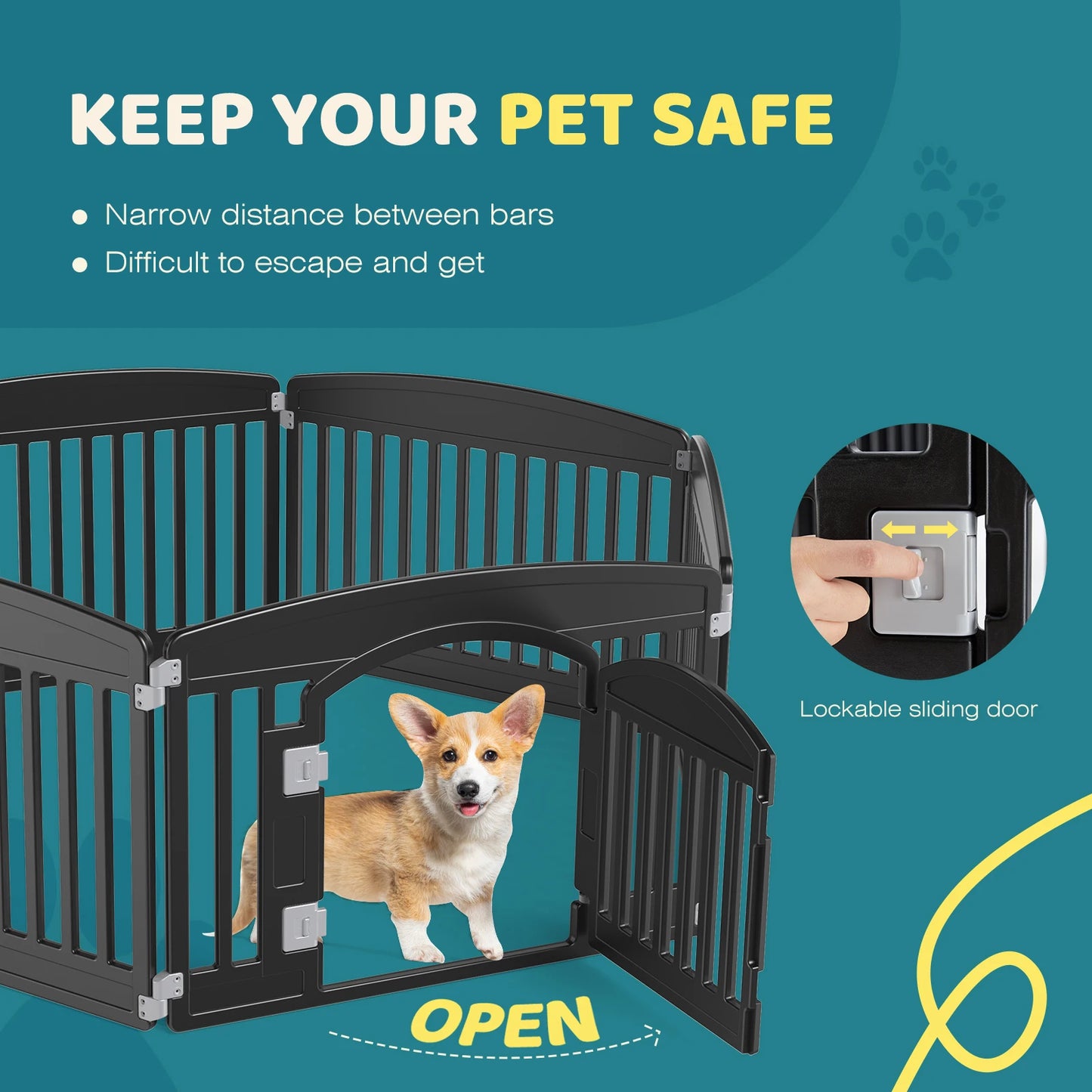 Plastic Dog Playpen 6 Panel