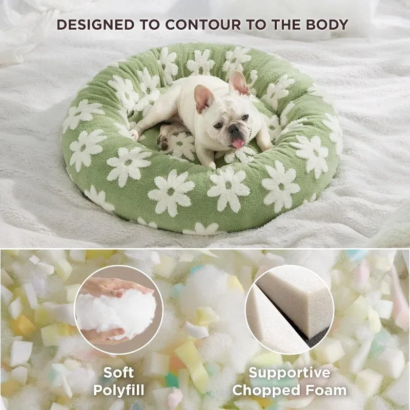 Donut Small Bed for Dogs & Cats Calming