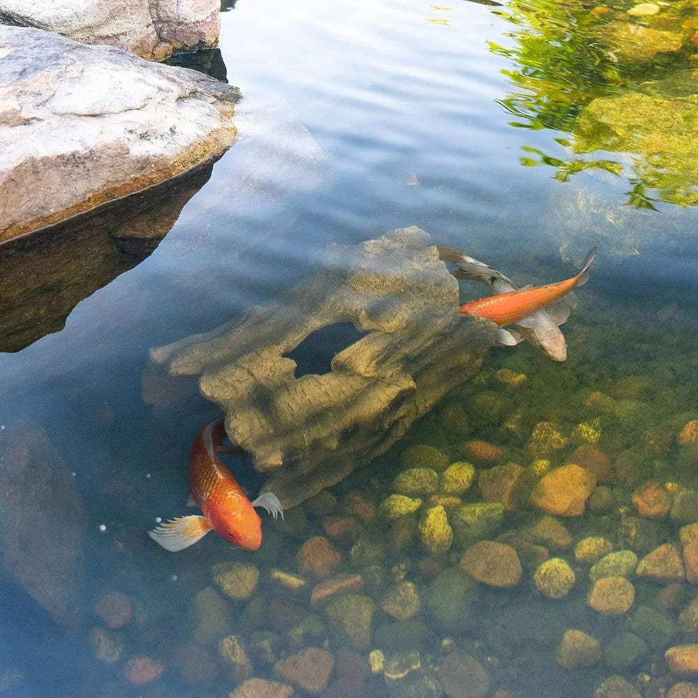 Koi Predator Controls Artificial Log Fish Holes