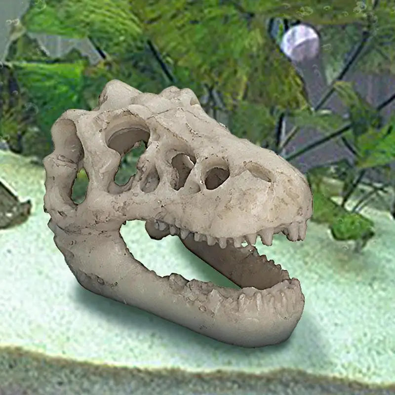 Dinosaur Aquarium Decor Novel Skull Cave Reptile Ornament