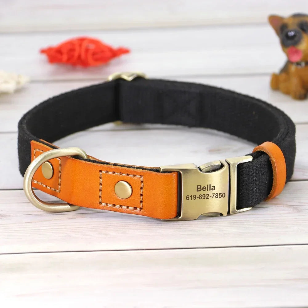 Nylon Custom Dog Puppy Collar Leash Set